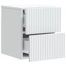Væghængt Natbord 2 pcs Hvid 33 x 34,5 x 40 cm Konstrueret træ