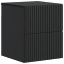 Væghængt Natbord 2 pcs Sort 33 x 34,5 x 40 cm Konstrueret træ