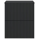 Væghængt Natbord 2 pcs Sort 33 x 34,5 x 40 cm Konstrueret træ