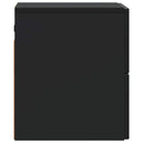 Væghængt Natbord 2 pcs Sort 33 x 34,5 x 40 cm Konstrueret træ