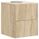 Væghængt Natbord Sonoma-eg 33 x 34,5 x 40 cm Konstrueret træ