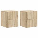 Væghængt Natbord med skuffe 2 pcs Sonoma-eg 33 x 34,5 x 40 cm
