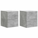 Væghængt Natbord med skuffe 2 pcs Betongrå 33 x 34,5 x 40 cm