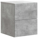 Væghængt Natbord med skuffe 2 pcs Betongrå 33 x 34,5 x 40 cm