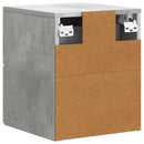 Væghængt Natbord med skuffe 2 pcs Betongrå 33 x 34,5 x 40 cm