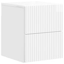 Væghængt Natbord 2 pcs Hvid højglans 33 x 34,5 x 40 cm