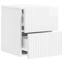 Væghængt Natbord 2 pcs Hvid højglans 33 x 34,5 x 40 cm