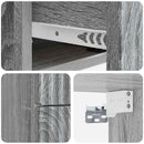 Væghængt Natbord 2 pcs Grå sonoma-eg 33 x 34,5 x 40 cm