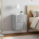Væghængt Natbord 2 pcs Grå sonoma-eg 33 x 34,5 x 40 cm