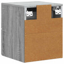 Væghængt Natbord 2 pcs Grå sonoma-eg 33 x 34,5 x 40 cm