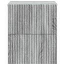 Væghængt Natbord 2 pcs Grå sonoma-eg 33 x 34,5 x 40 cm