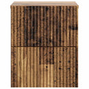Væghængt Natbord med skuffe 2 pcs Gammelt træ 33 x 34,5 x 40 cm