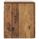 Væghængt Natbord med skuffe 2 pcs Gammelt træ 33 x 34,5 x 40 cm