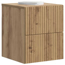 Væghængt Natbord med skuffe 2 pcs Artisan-eg 33 x 34,5 x 40 cm