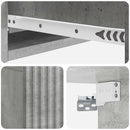 Væghængt Sideskab Betongrå 59 x 34,5 x 17 cm Konstrueret træ