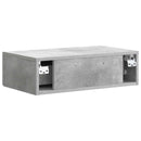 Væghængt Sideskab Betongrå 59 x 34,5 x 17 cm Konstrueret træ