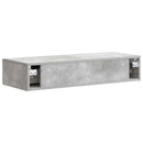 Væghængt Sideskab Betongrå 87,5 x 34,5 x 17 cm Konstrueret træ