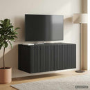 Væghængt TV-skab Sort 59,5 x 41 x 30 cm Konstrueret træ
