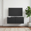 Væghængt TV-skab Sort 78,5 x 41 x 30 cm Konstrueret træ