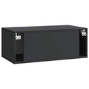 Væghængt TV-skab Sort 78,5 x 41 x 30 cm Konstrueret træ