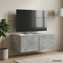 Væghængt TV-skab Betongrå 78,5 x 41 x 30 cm Konstrueret træ