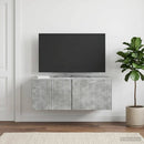Væghængt TV-skab Betongrå 78,5 x 41 x 30 cm Konstrueret træ