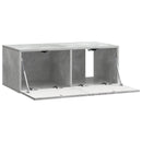 Væghængt TV-skab Betongrå 78,5 x 41 x 30 cm Konstrueret træ