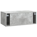Væghængt TV-skab Betongrå 78,5 x 41 x 30 cm Konstrueret træ