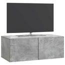 Væghængt TV-skab Betongrå 78,5 x 41 x 30 cm Konstrueret træ