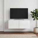 Væghængt TV-skab Vægmonteret Hvid højglans 78,5 x 41 x 30 cm