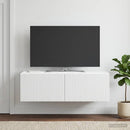 Væghængt TV-skab Hvid 98 x 41 x 30 cm Konstrueret træ