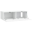 Væghængt TV-skab Hvid 98 x 41 x 30 cm Konstrueret træ