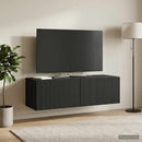 Væghængt TV-skab Sort 98 x 41 x 30 cm Konstrueret træ