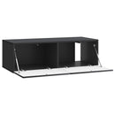 Væghængt TV-skab Sort 98 x 41 x 30 cm Konstrueret træ