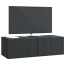 Væghængt TV-skab Sort 98 x 41 x 30 cm Konstrueret træ