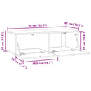 Væghængt TV-skab Sonoma-eg 98 x 41 x 30 cm Konstrueret træ