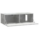 Væghængt TV-skab Betongrå 98 x 41 x 30 cm Konstrueret træ