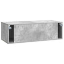 Væghængt TV-skab Betongrå 98 x 41 x 30 cm Konstrueret træ