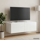 Væghængt TV-skab Hvid højglans 98 x 41 x 30 cm Konstrueret træ