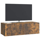 Væghængt TV-skab Røget eg 98 x 41 x 30 cm Konstrueret træ