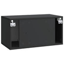 Væghængt TV-skab Sort 59,5 x 31 x 30 cm Konstrueret træ