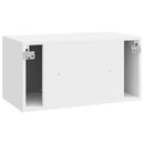 Væghængt TV-skab Vægmonteret Hvid højglans 59,5 x 31 x 30 cm