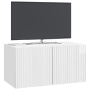 Væghængt TV-skab Vægmonteret Hvid højglans 59,5 x 31 x 30 cm