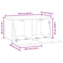 Væghængt TV-skab Røget eg 59,5 x 31 x 30 cm Konstrueret træ