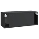 Væghængt TV-skab Sort 78,5 x 31 x 30 cm Konstrueret træ