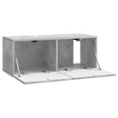 Væghængt TV-skab Betongrå 78,5 x 31 x 30 cm Konstrueret træ