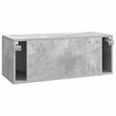Væghængt TV-skab Betongrå 78,5 x 31 x 30 cm Konstrueret træ
