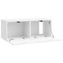 Væghængt TV-skab Vægmonteret Hvid højglans 78,5 x 31 x 30 cm