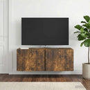 Væghængt TV-skab Røget eg 78,5 x 31 x 30 cm Konstrueret træ