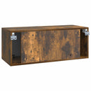 Væghængt TV-skab Røget eg 78,5 x 31 x 30 cm Konstrueret træ